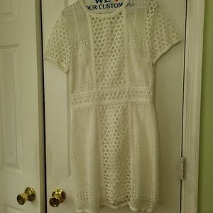 H&M white lace dress size 12